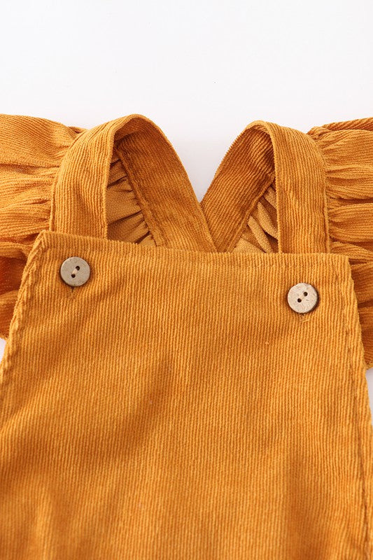 Honey velvet ruffle baby romper