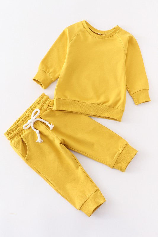 Mustard long sleeve 2pc baby set