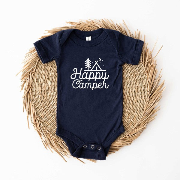 Happy Camper Tent Baby Onesie