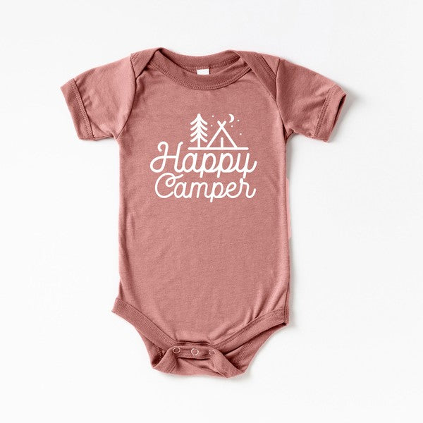 Happy Camper Tent Baby Onesie